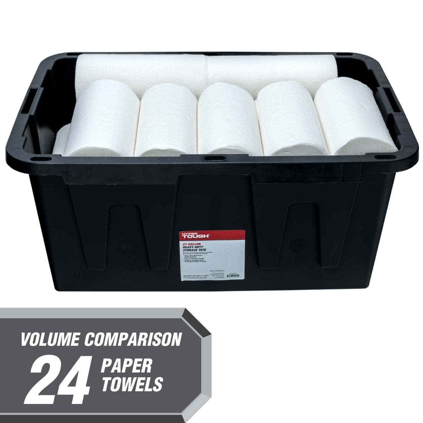 Hyper Tough Large Storage Bin, 27 Gallon Plastic