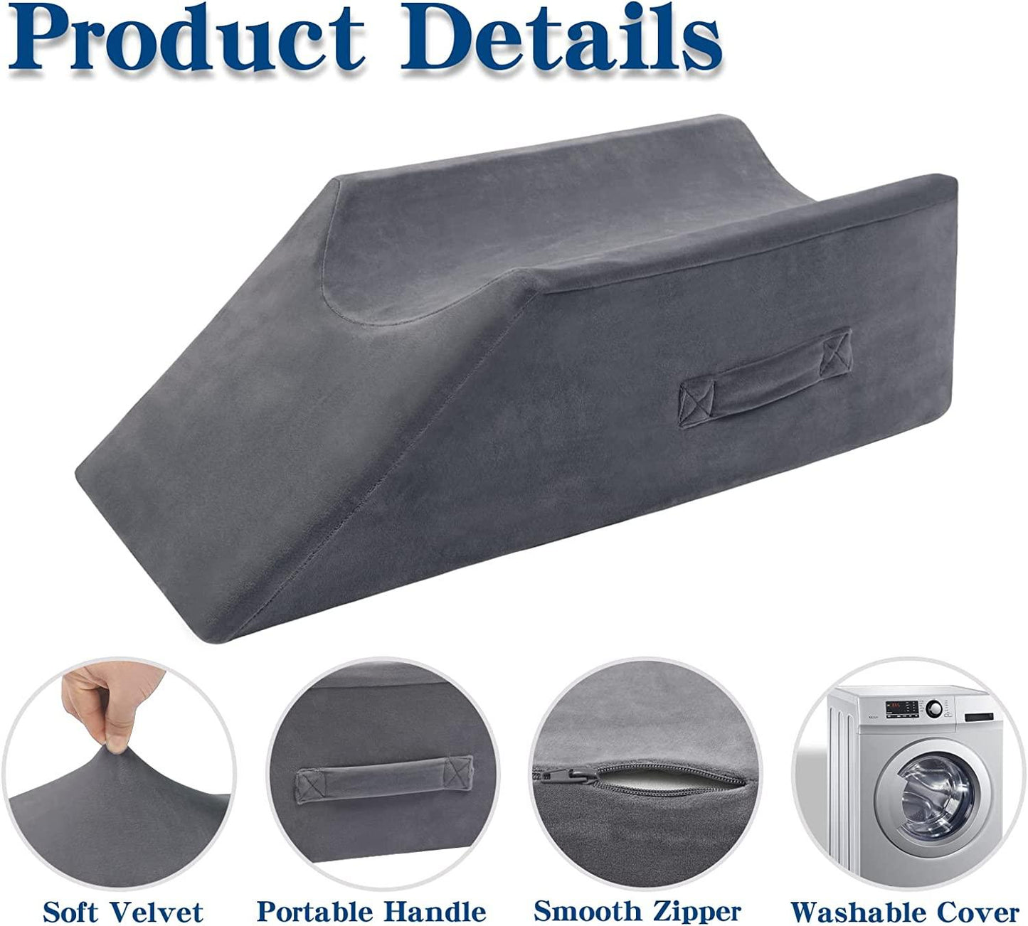 Velvet Leg Pillow - Dark Grey