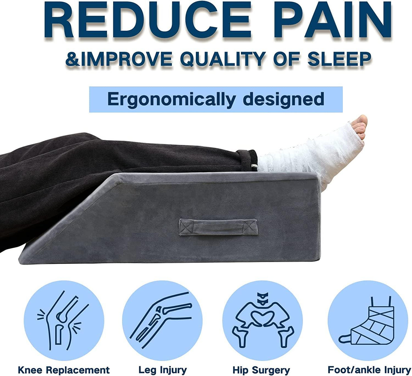 Velvet Leg Pillow - Dark Grey