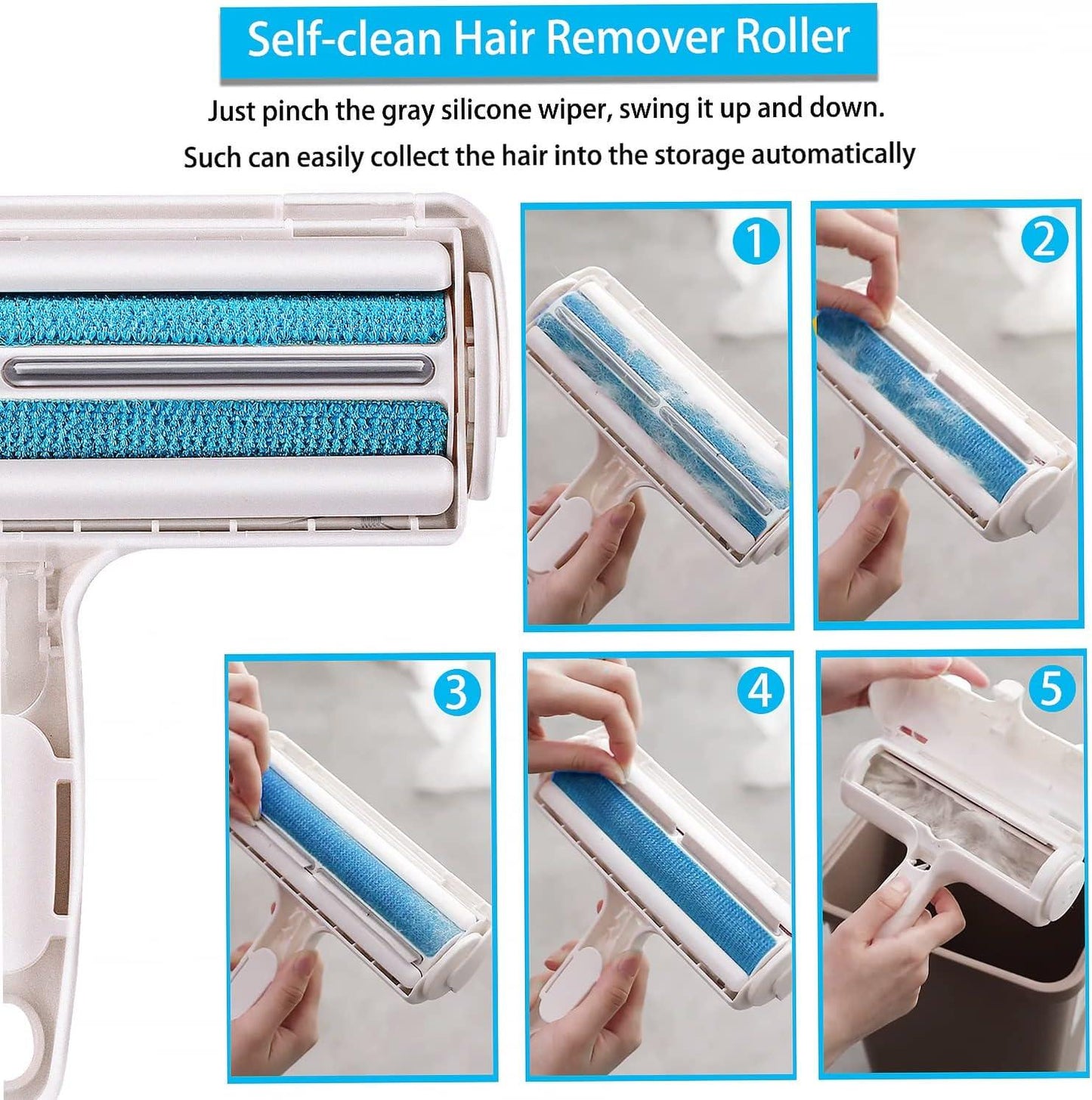 Pet Hair Remover Roller - White