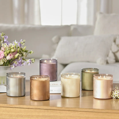 Better Homes & Gardens Salted Coconut and Mahogany Scented 2-Wick 17.1oz Ribbed Jar Candle