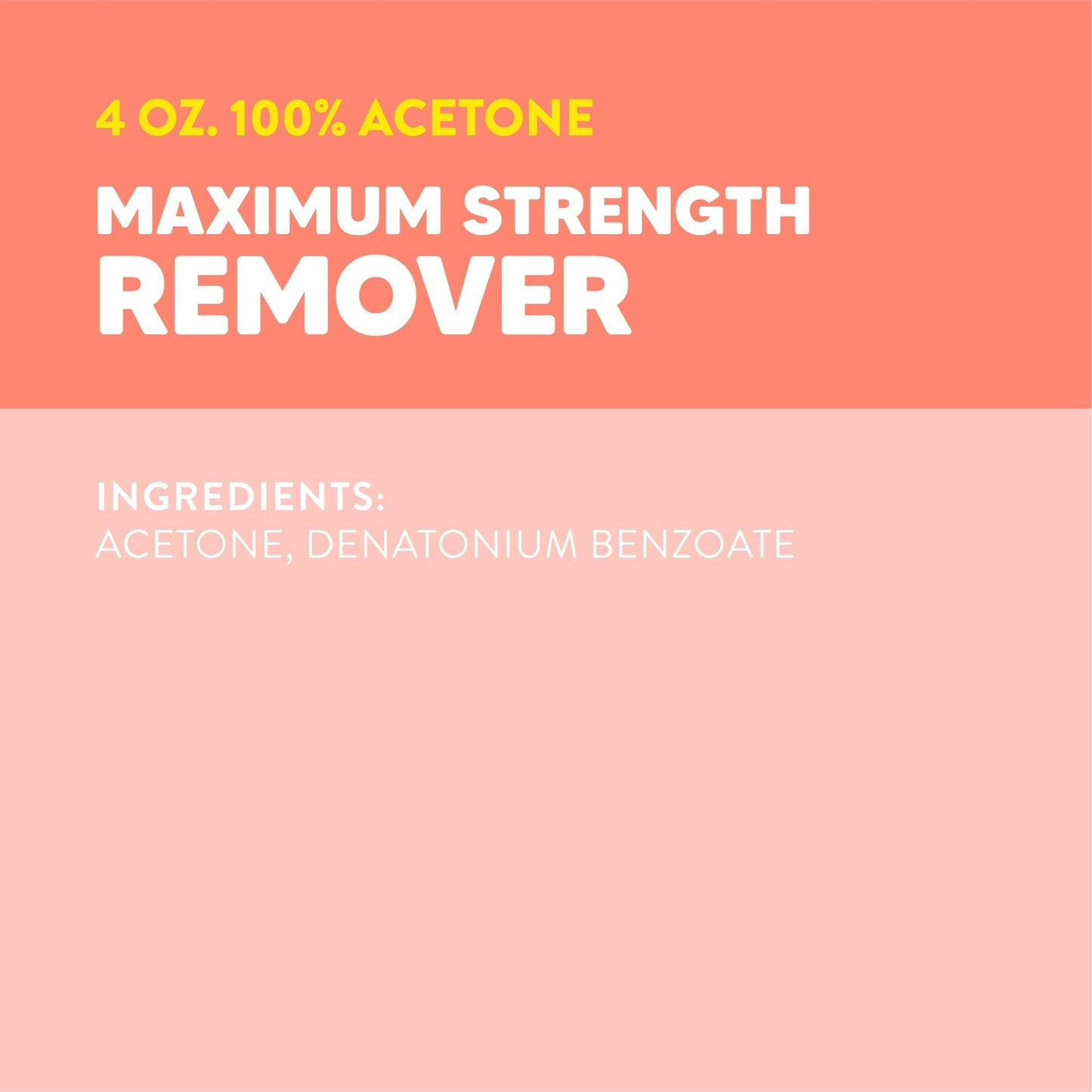 ONYX Professional 100% Pure Acetone Nail Polish Remover, 4 fl oz