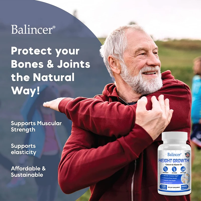 4-in-1 Calcium Supplement with Vitamin D3 & K2 for Bone