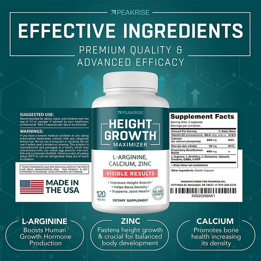 4-in-1 Calcium, Vitamin D3, K2 & Zinc Supplement