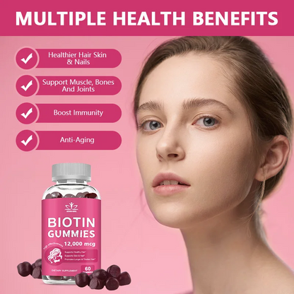4-in-1 Collagen + Biotin Gummies for Women & Men