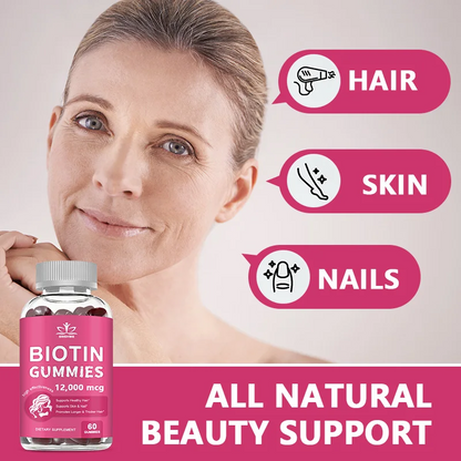 4-in-1 Collagen + Biotin Gummies for Women & Men
