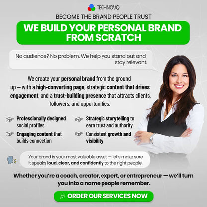 We Build Your Personal Brand from Scratch