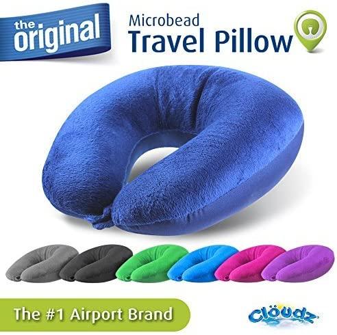 Microbead Travel Neck Pillow - Blue
