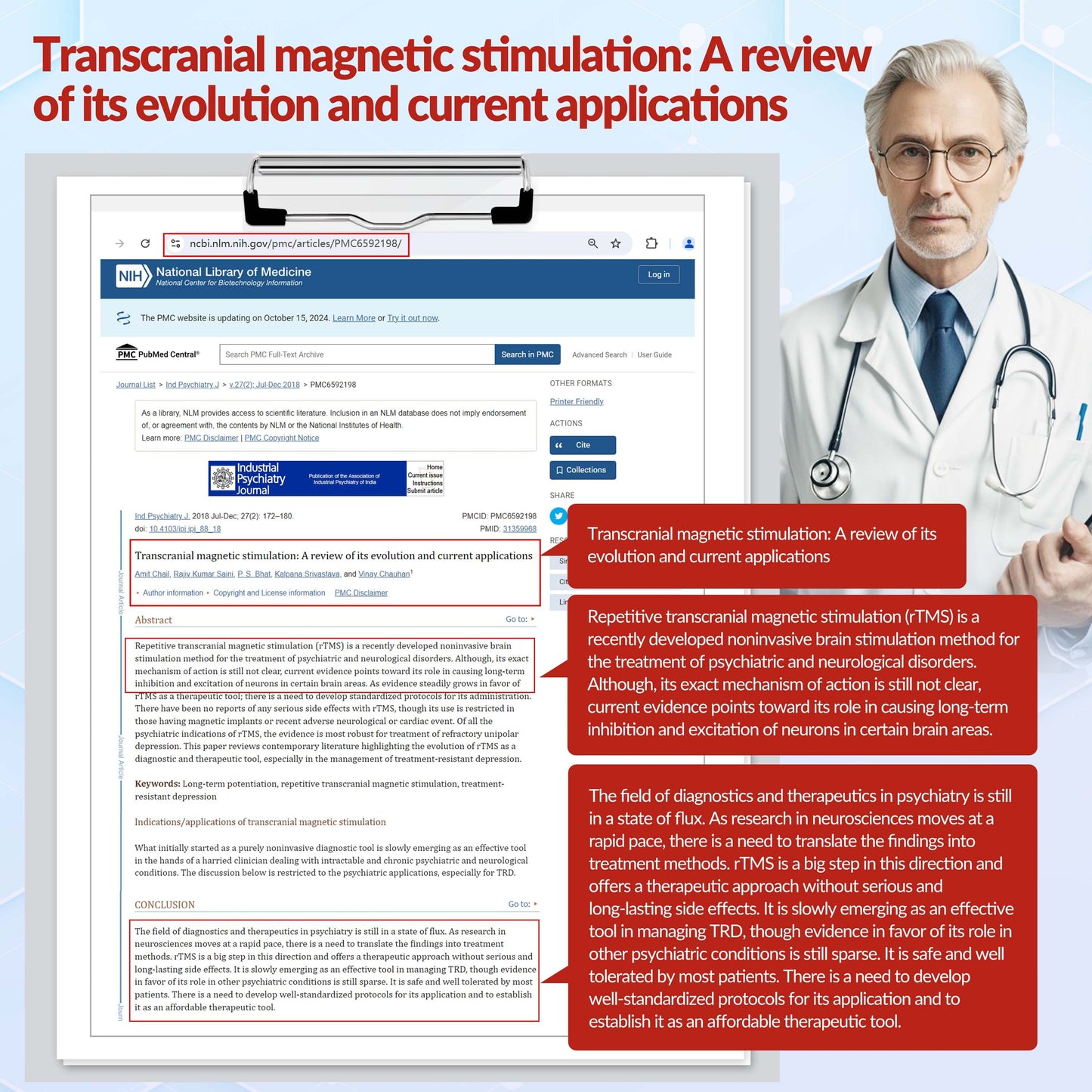 ZJKC TMS Treatment for Depression Parkinson's Deep