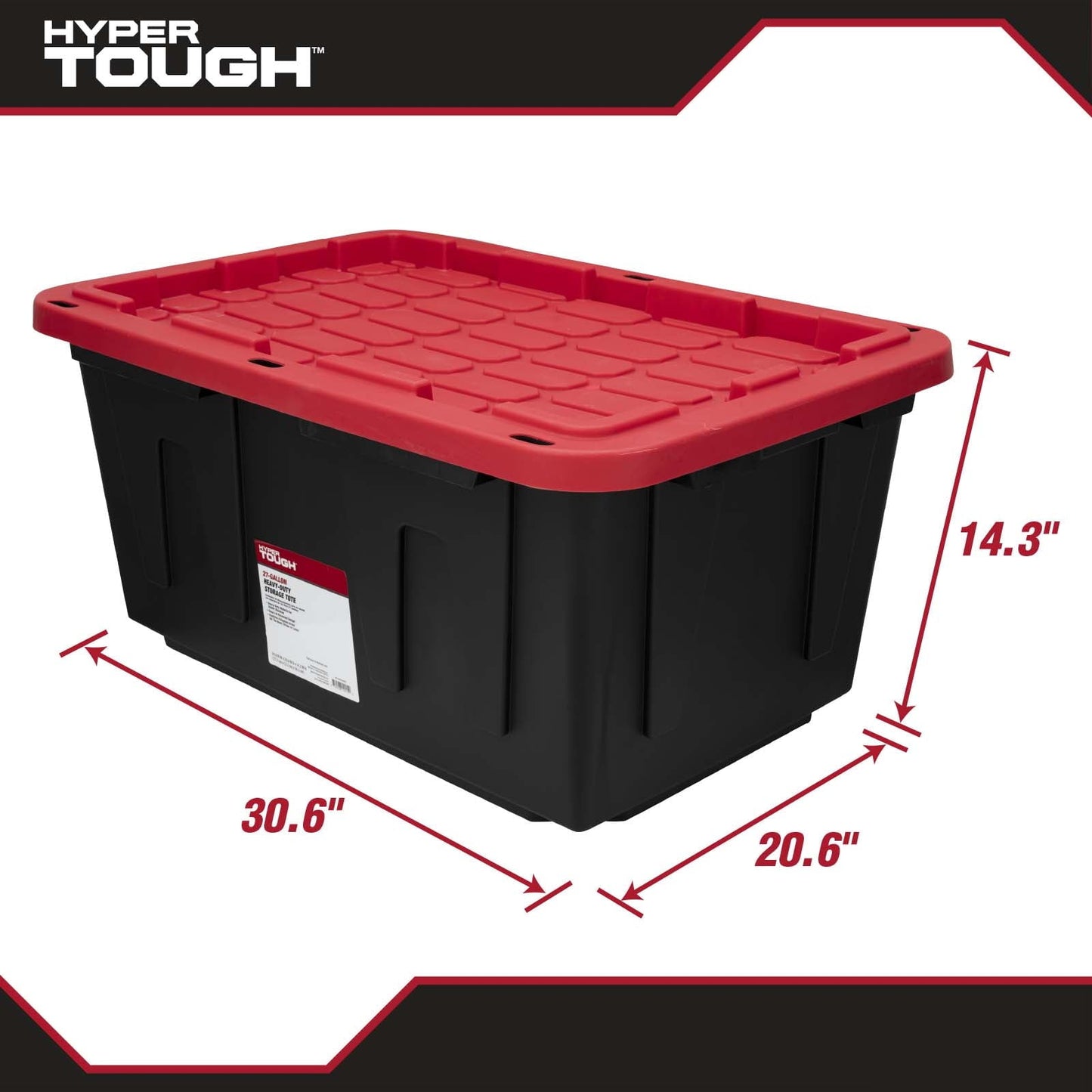Hyper Tough Large Storage Bin, 27 Gallon Plastic