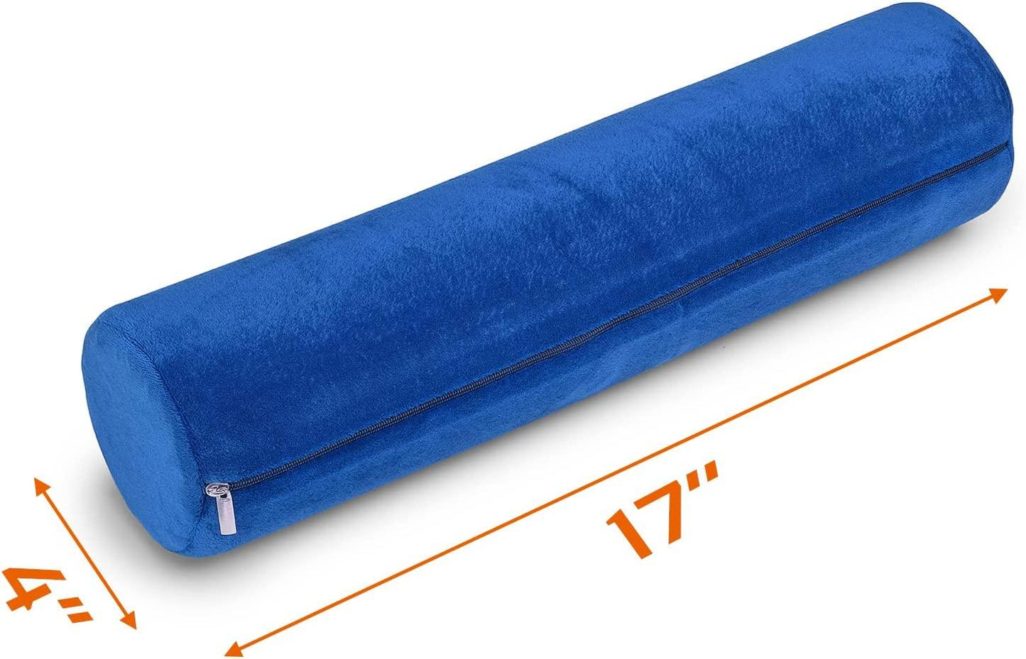 Round Cervical Roll Pillow - Memory Foam, Removable Cover