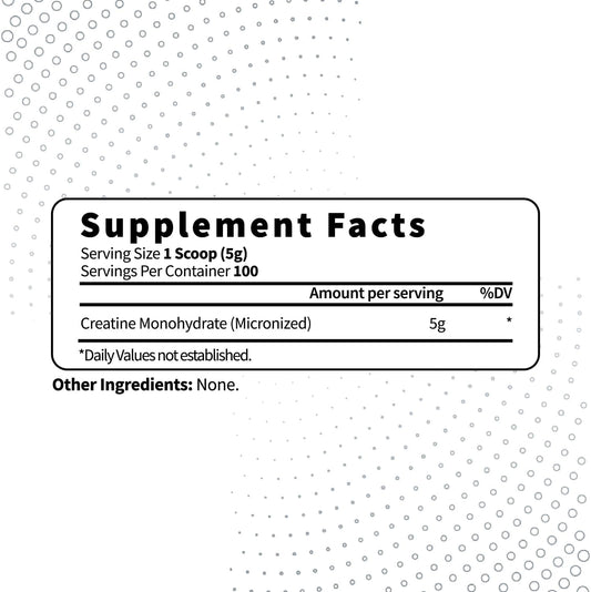 Type Zero Creatine Monohydrate, 500g, Micronized, Unflavored