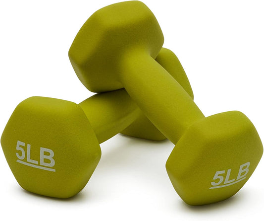 Amazon Basics Neoprene Dumbbell Hand Weights for Exercise