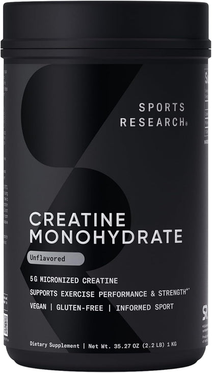 Sports Research Creatine Monohydrate 35oz, 5g Micronized