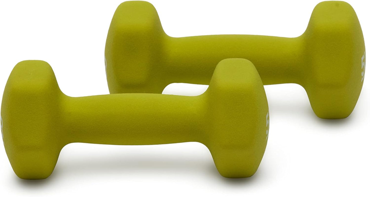 Amazon Basics Neoprene Dumbbell Hand Weights for Exercise