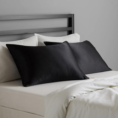 Satin Pillowcases – 2-Pack Black