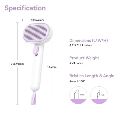 Cat Brush - Self-Cleaning for Short & Long Hair