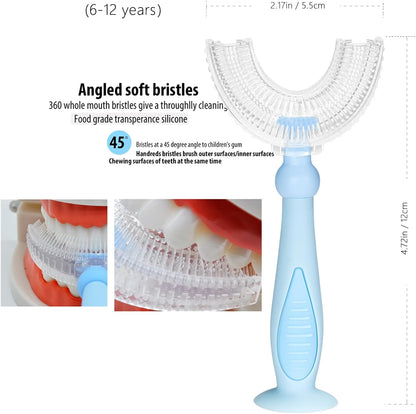 U-Shaped Kids Toothbrush – 3-Pack Soft Silicone