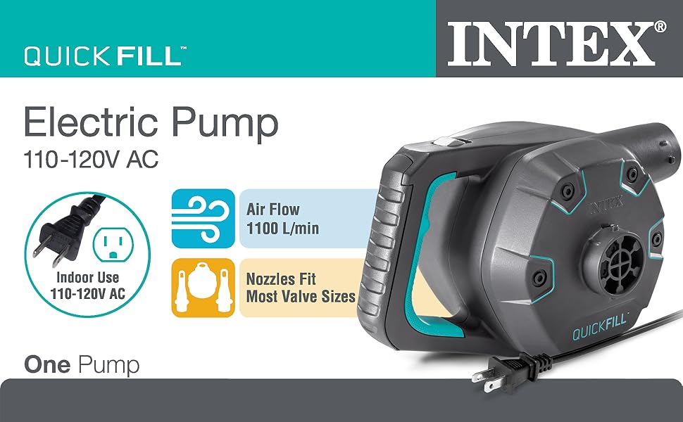 Quick-Fill Air Pump Series High-flow Wall Plug - 120v Ac