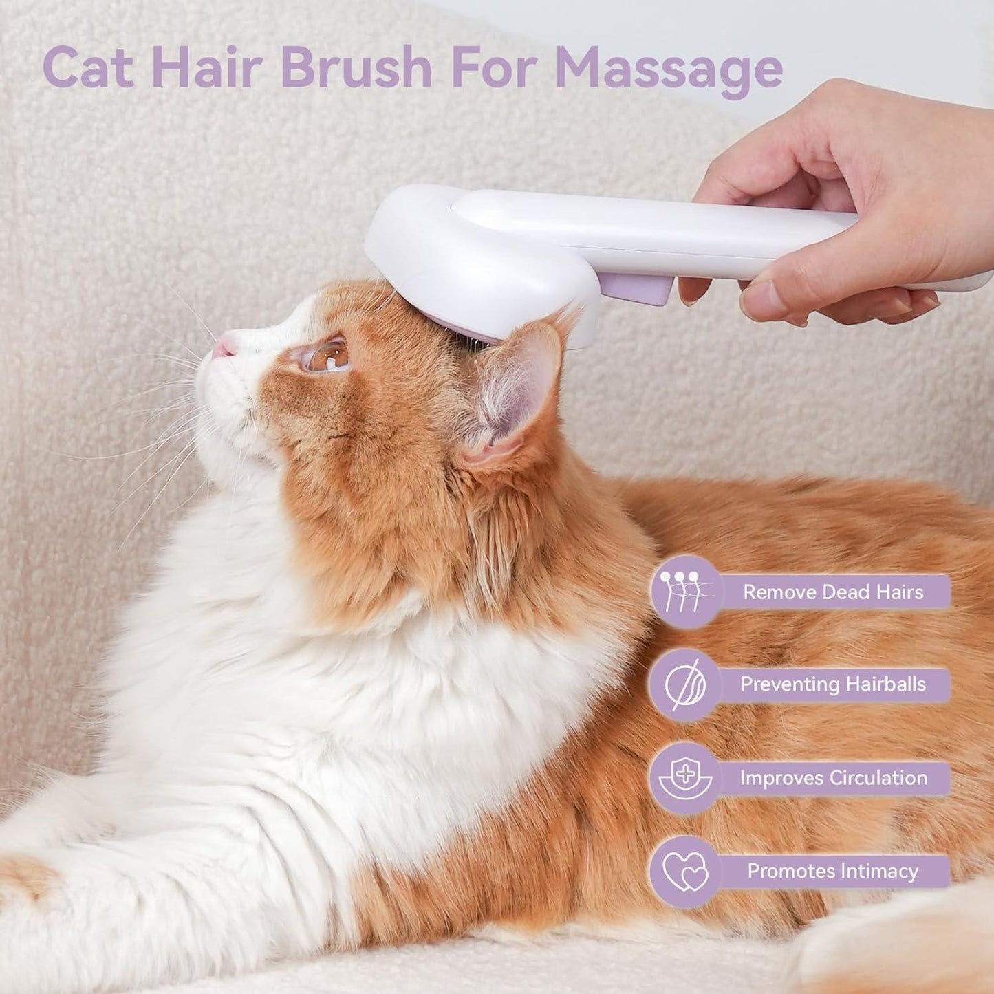 Cat Brush - Self-Cleaning for Short & Long Hair