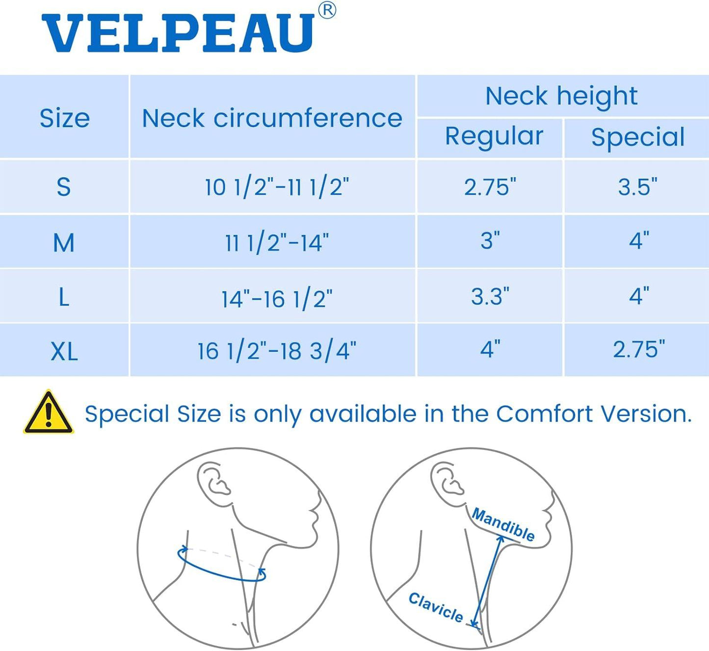Neck Brace - Foam Cervical Collar, Blue
