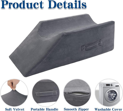 Velvet Leg Pillow - Dark Grey