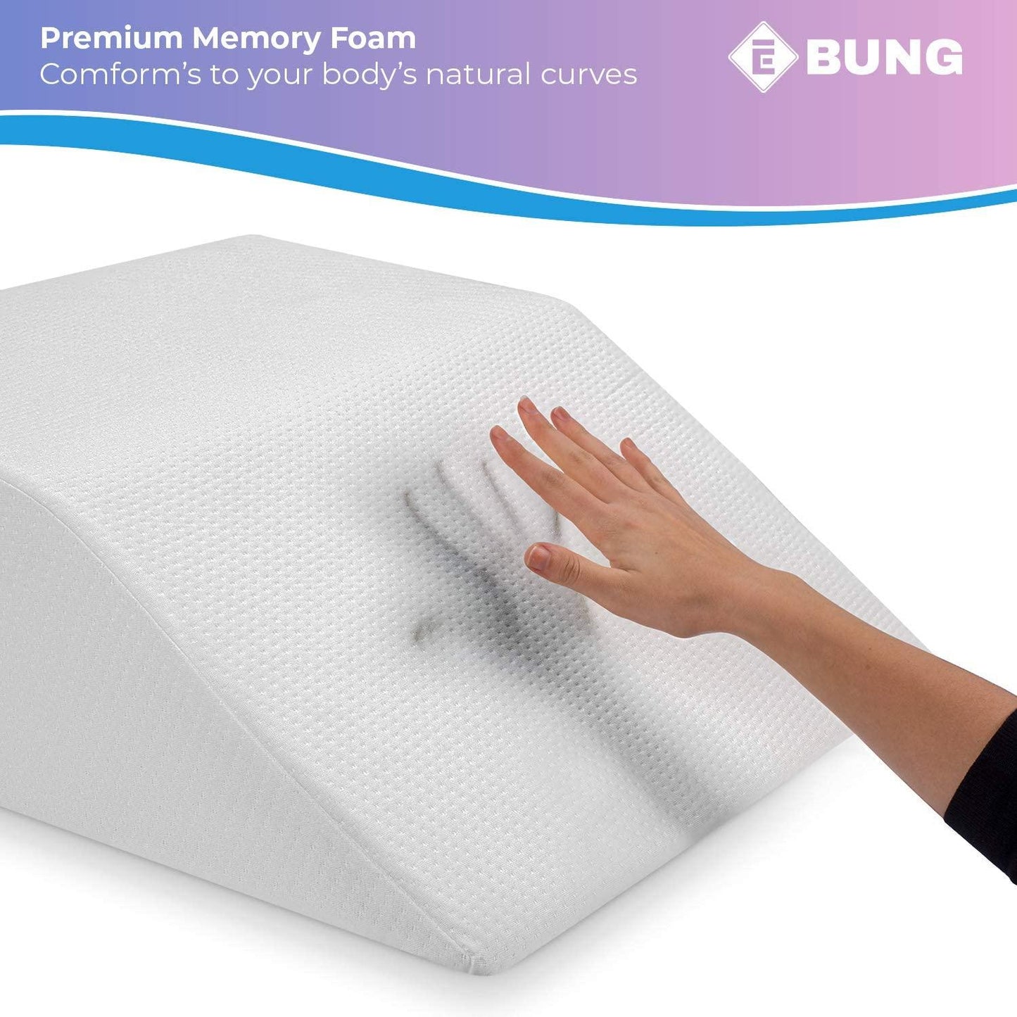 Leg Elevation Memory Foam Pillow - Sleep Support