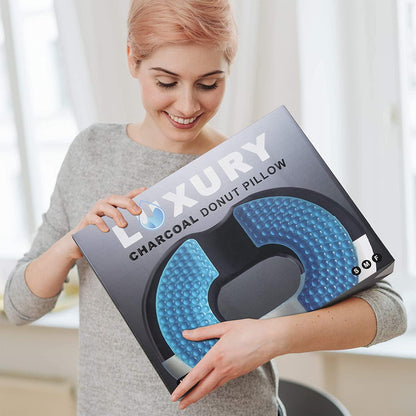 Charcoal Donut Pillow – Tailbone & Sciatica Relief