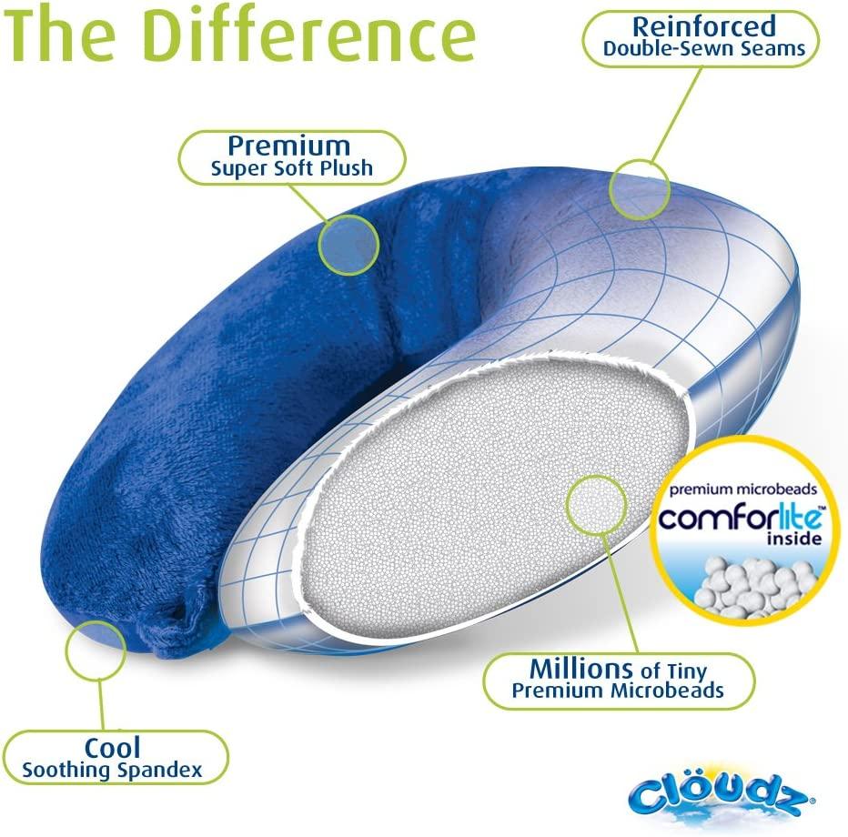 Microbead Travel Neck Pillow - Blue