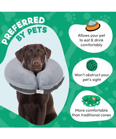 Inflatable Dog Collar - Gray, X-Large