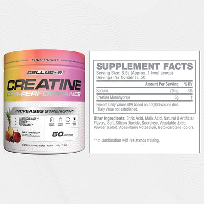 Cellucor Creatine Powder, 50 Fruit Punch