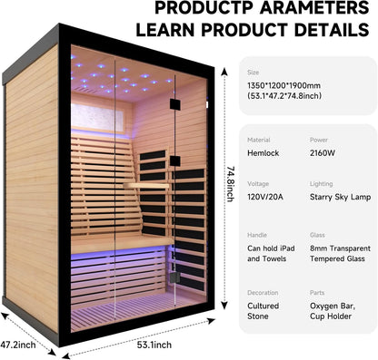2 Person Infrared Sauna Room Far Infrared Saunas
