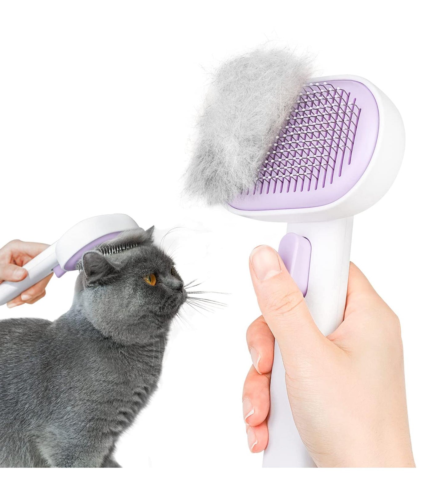 Cat Brush - Self-Cleaning for Short & Long Hair