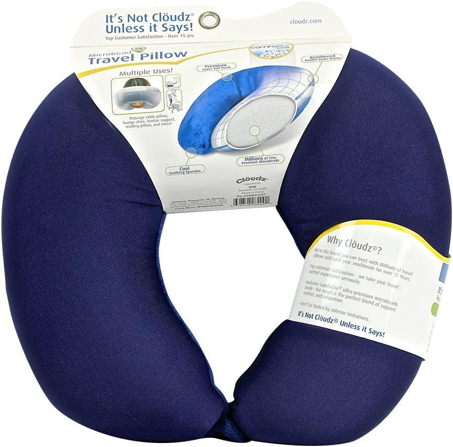 Microbead Travel Neck Pillow - Blue
