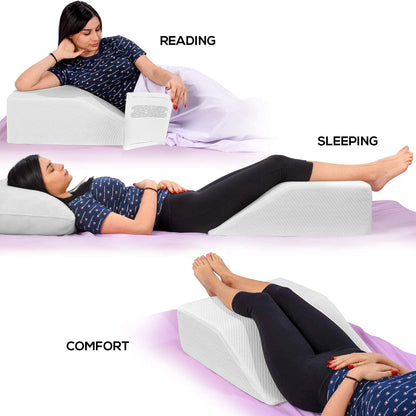 Leg Elevation Memory Foam Pillow - Sleep Support
