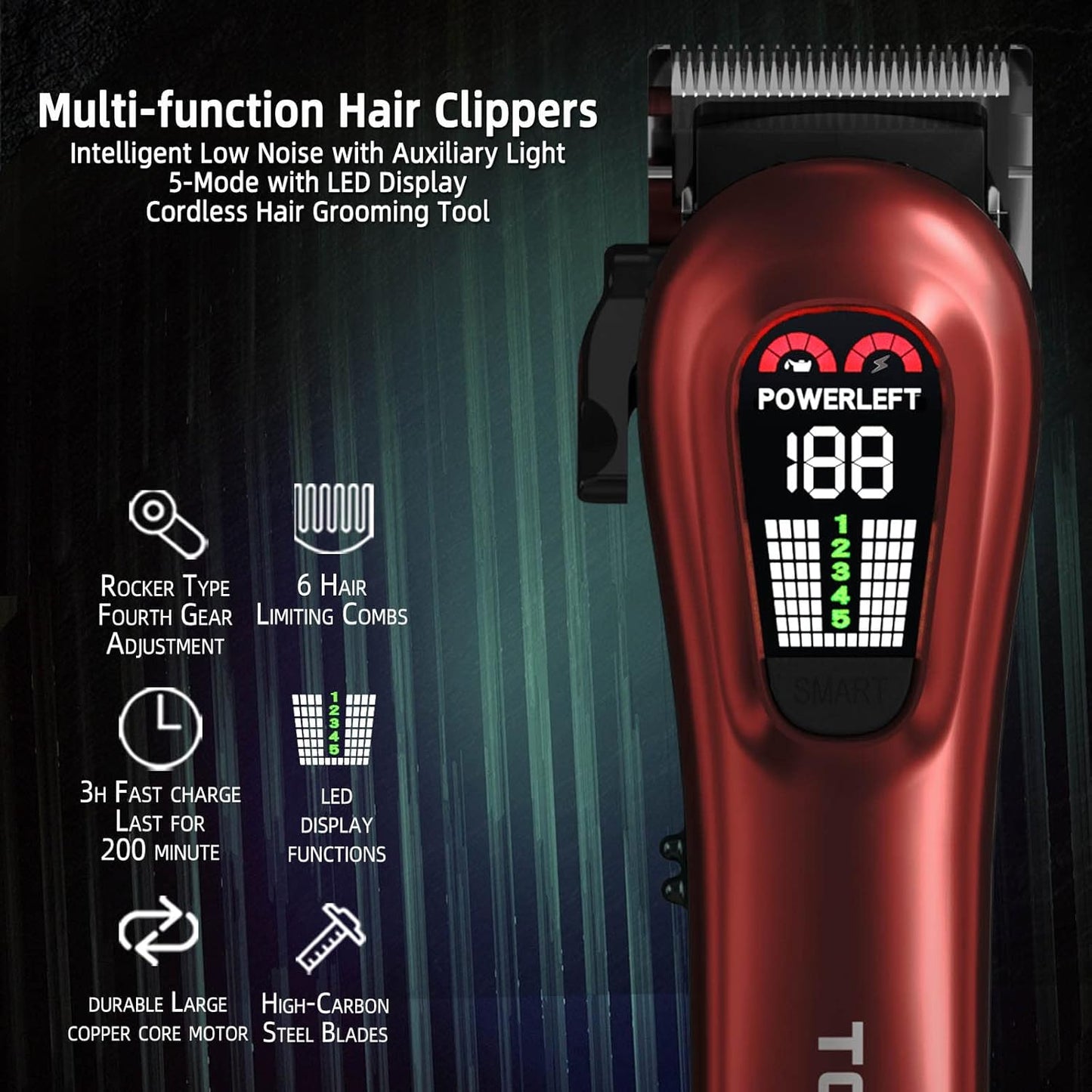 TCMKY Professional Hair Clippers for Men