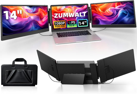 ZUMWALT 14" Triple Laptop Screen Extende