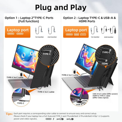ZUMWALT 14" Triple Laptop Screen Extende