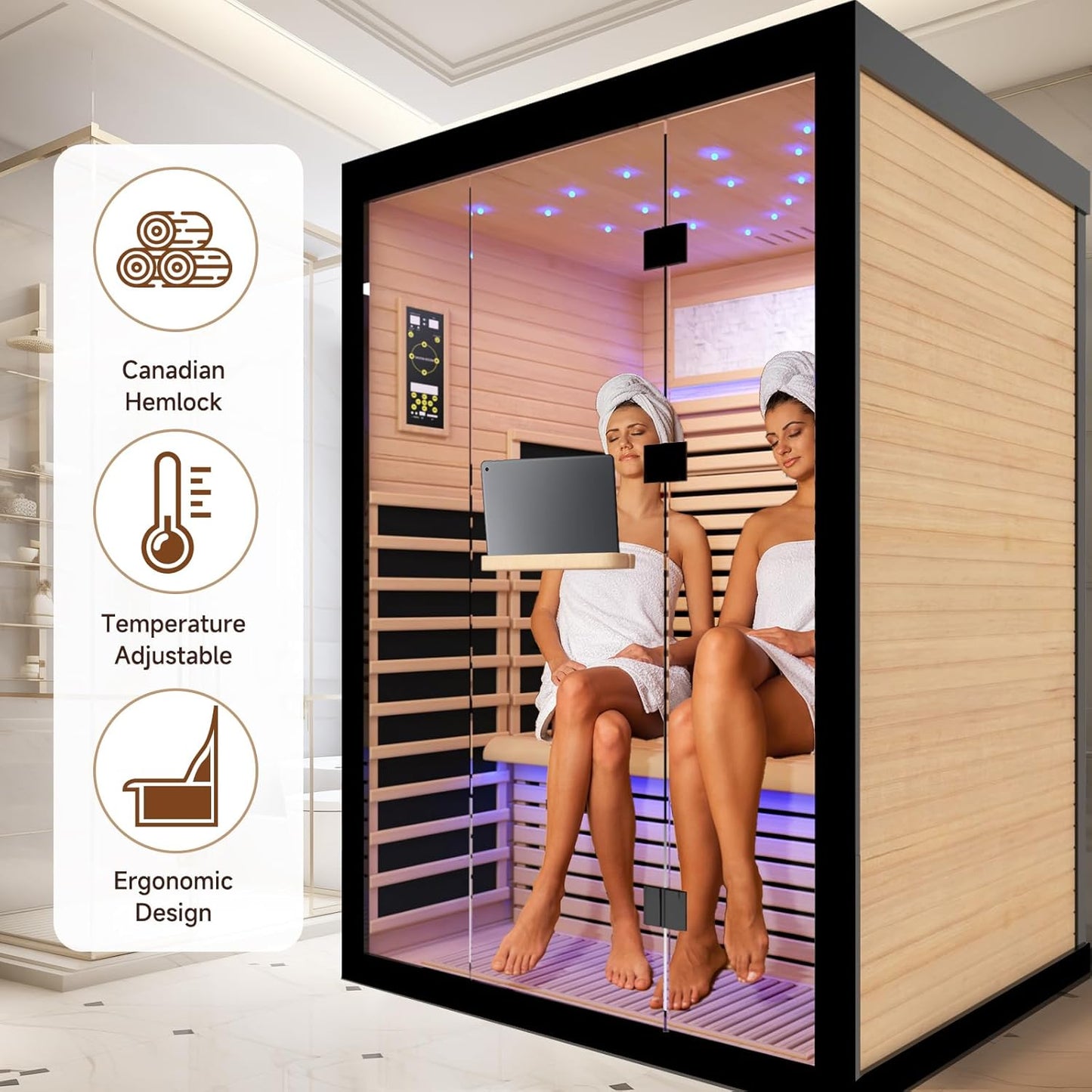 2 Person Infrared Sauna Room Far Infrared Saunas