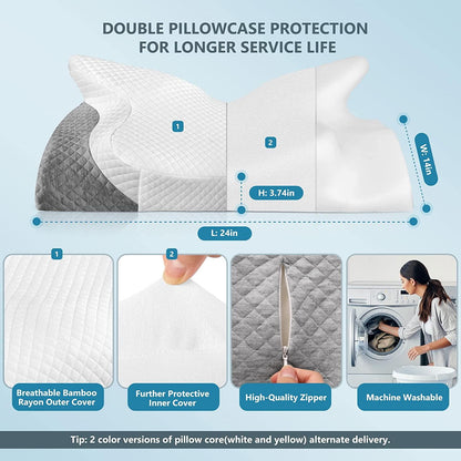 Adjustable Cervical Memory Foam Pillow