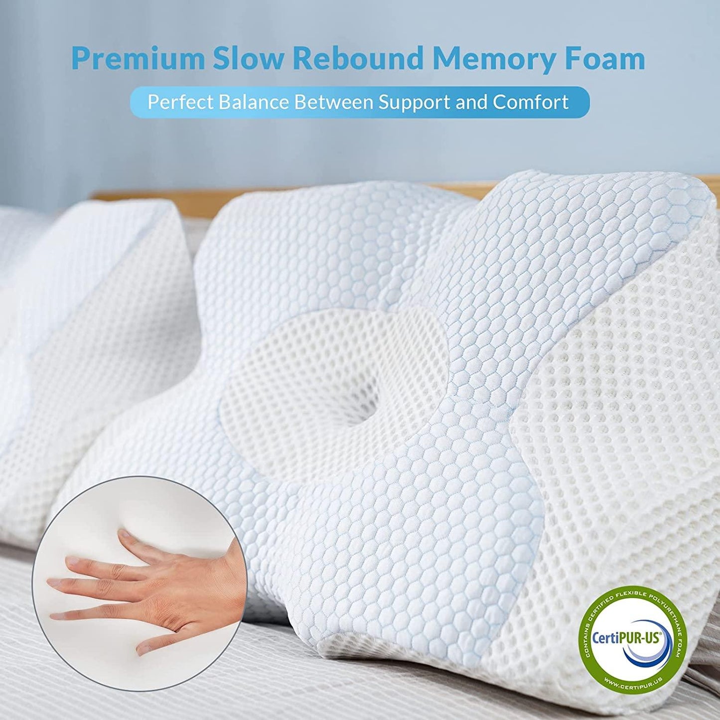 Memory Foam Pillow - Cervical & Neck Pain Relief