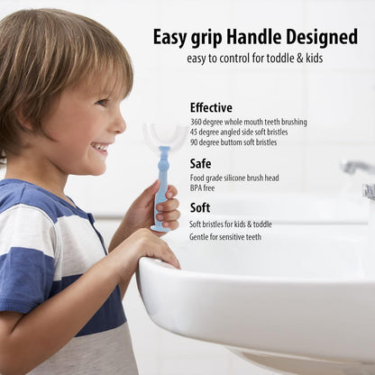U-Shaped Kids Toothbrush – 3-Pack Soft Silicone