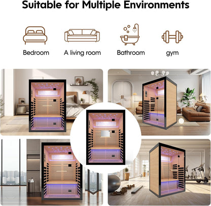 2 Person Infrared Sauna Room Far Infrared Saunas