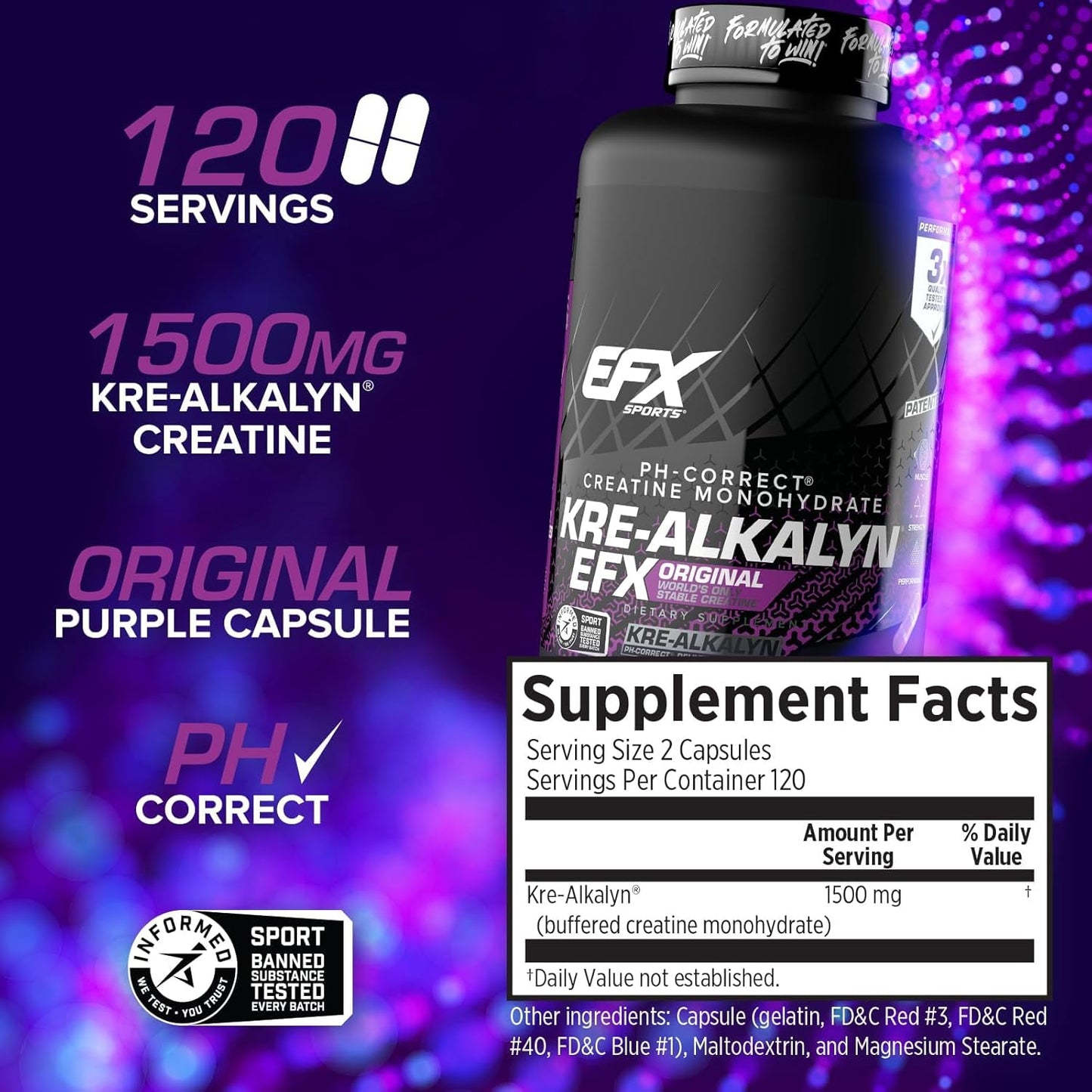 EFX Sports Kre-Alkalyn EFX – pH-Correct Creatine