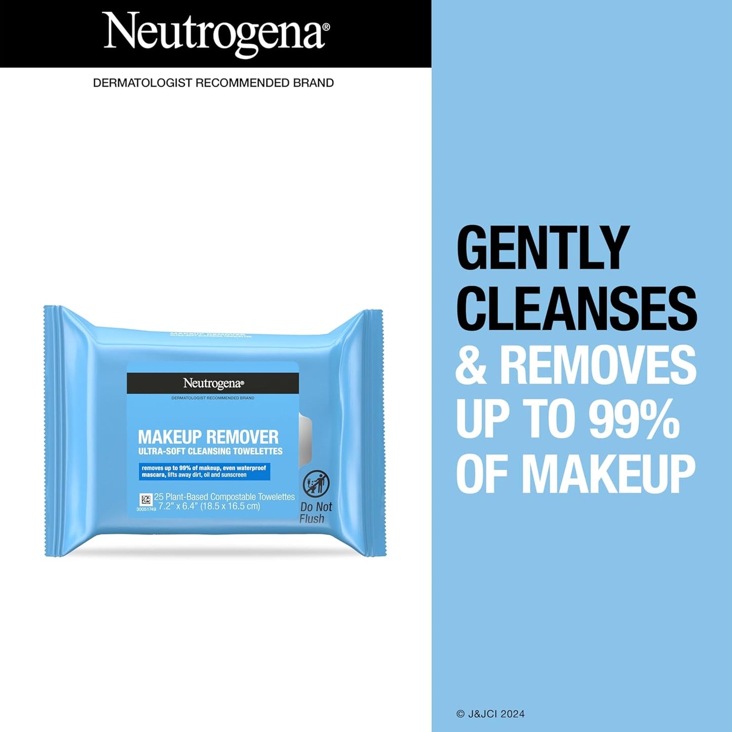 Neutrogena Makeup Remover Wipes, Daily Facial Cleanser