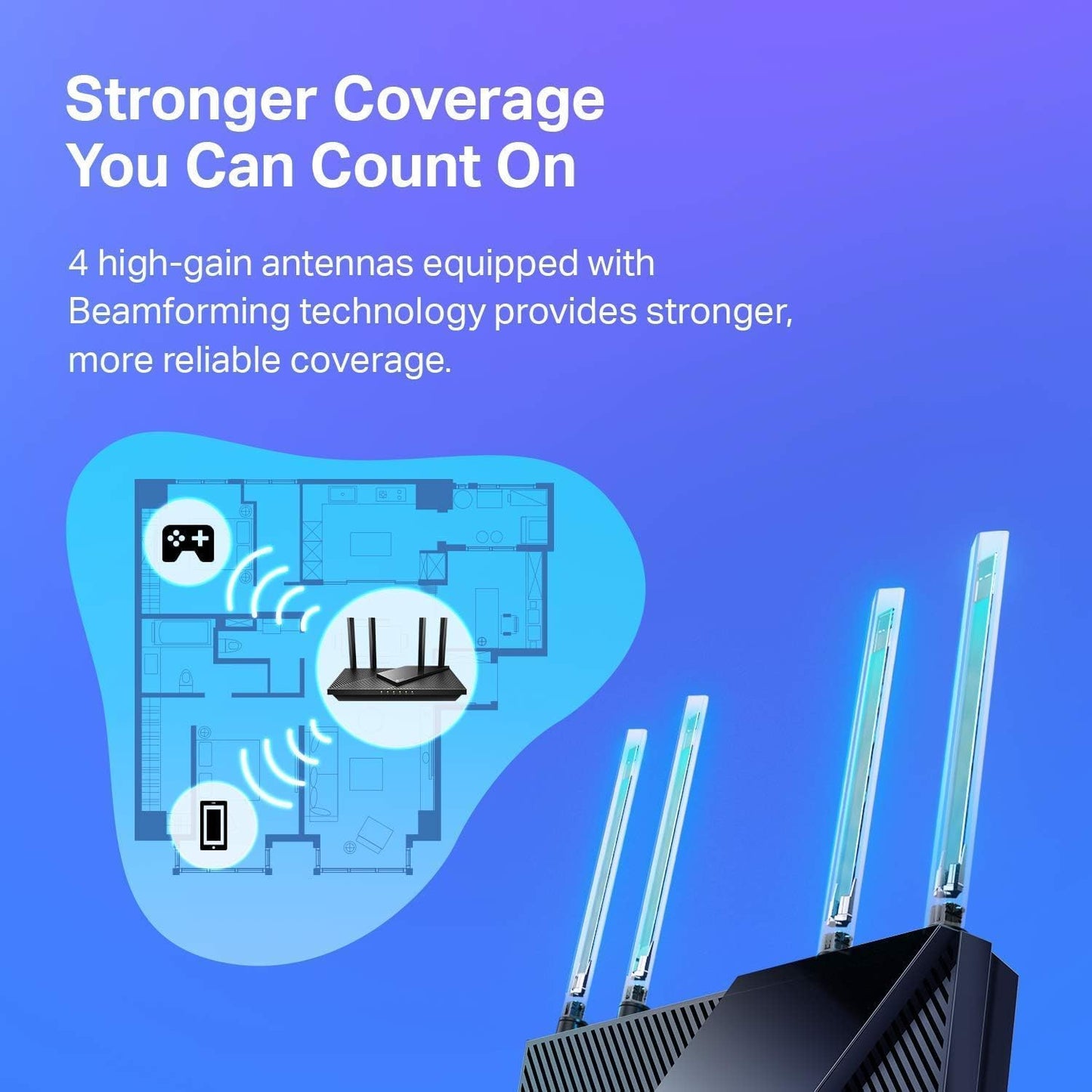 Dual Band Wireless Internet, Gigabit, Easy Mesh, Works with Alexa