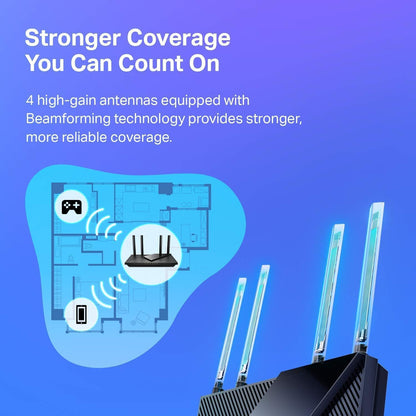 Dual Band Wireless Internet, Gigabit, Easy Mesh, Works with Alexa