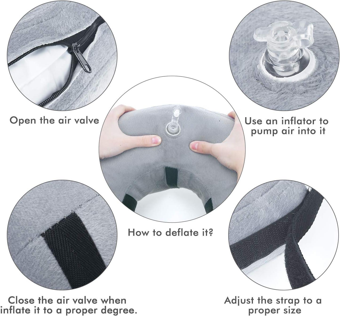 Inflatable Dog Collar - Gray, X-Large