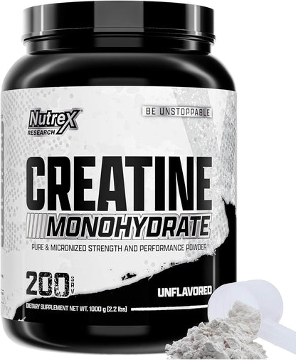 Nutrex Creatine Monohydrate 1KG, 200 Servings, Unflavored