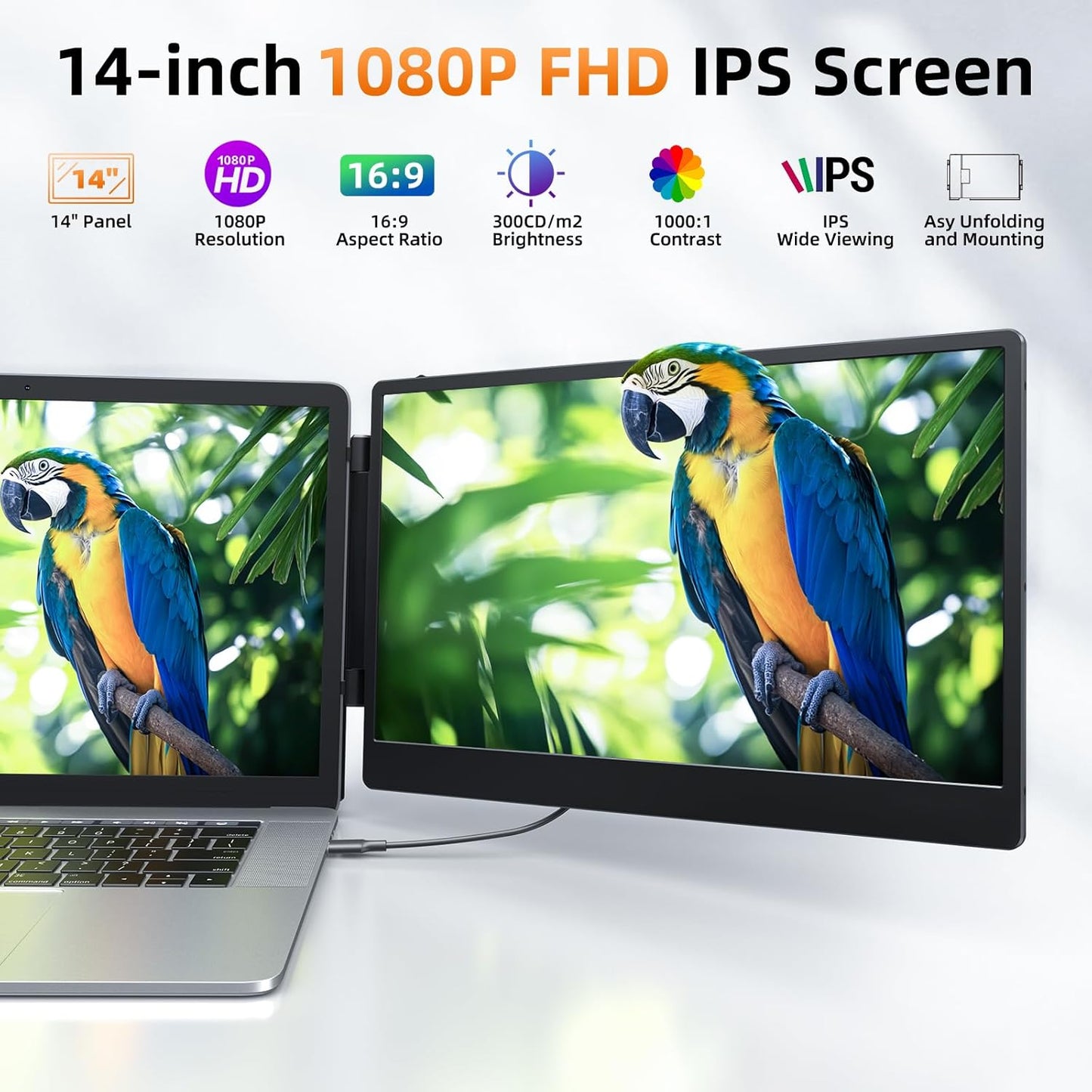 ZUMWALT 14" Triple Laptop Screen Extende